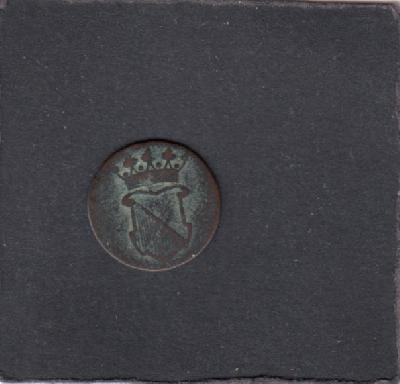 Beschrijving: 1/2 Duit V.O.C Utrecht S387